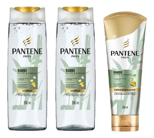 Kit Pantene Bambu 2 Shampoo 200ml + 1 Condicionador 250ml