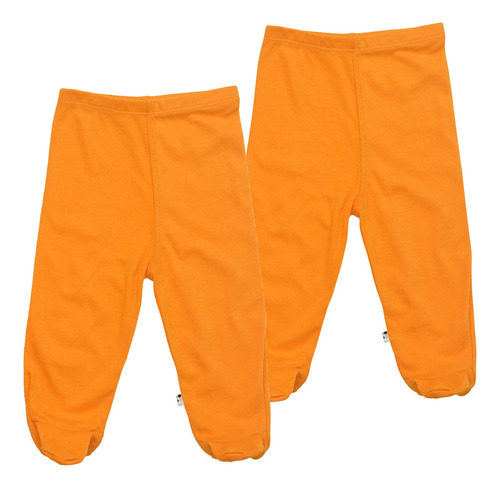 Babysoy Eco Footie Pants Unisex Pack De 2, Mandarina