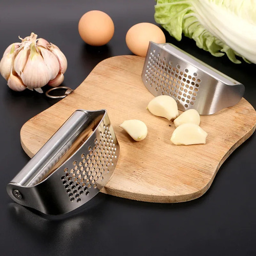 Default - Stainless Steel Garlic Press Manual Garlic Mashing