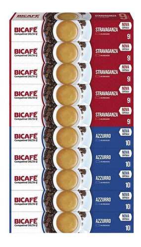 Cápsulas Compatíveis Delta Q Kit Café Bicafé - 100 Cápsulas