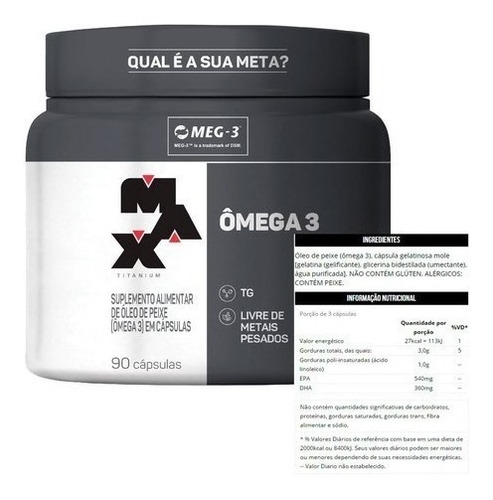 2x Oleo De Peixe - Ômega 3 Max Titanium + Nota Fiscal