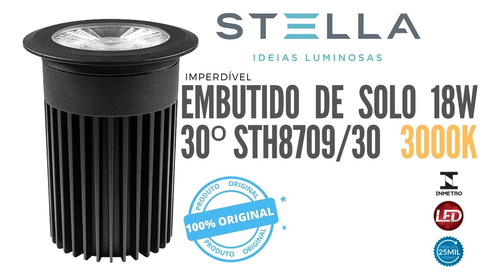 Embutido Solo Focco Redondo 18w 30º Stella 3000k Sth8709/30