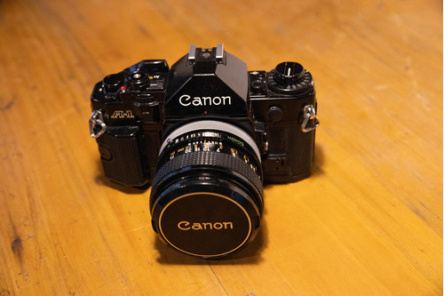 Camara Canon A-1 Analógica (rollo) Con Lente Fd-50mm 1.4