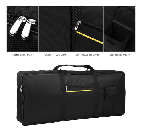 Funda Portátil Para Teclado De 61 Teclas, Almacenamiento De