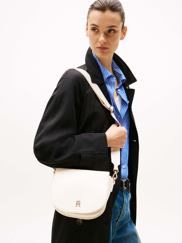 Bolso Rosa Saddle Mensajero De Mujer Tommy Hilfiger