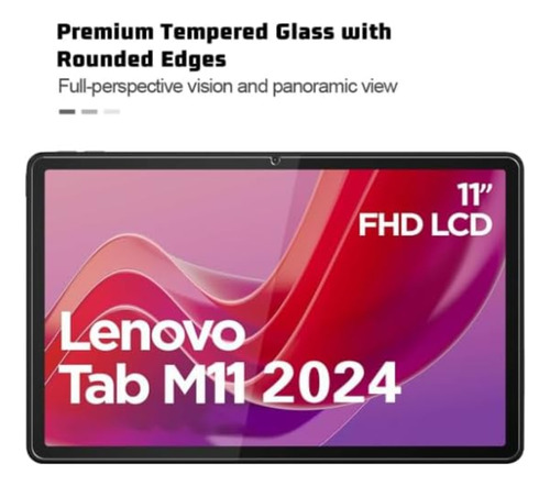 5 Pzas Mica Cristal Templado Para Lenovo Tab M11 2024