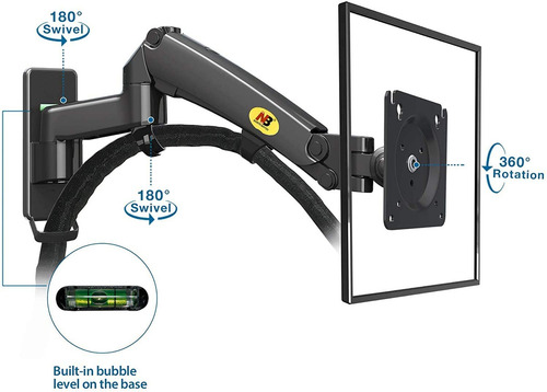 Imagen 4 de 8 de Soporte North Bayou NB F150 de pared para TV/Monitor de 17" a 27" negro
