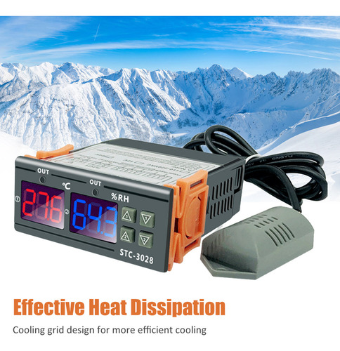 Controlador Digital De Temperatura E Umidade Stc-3028 Para C