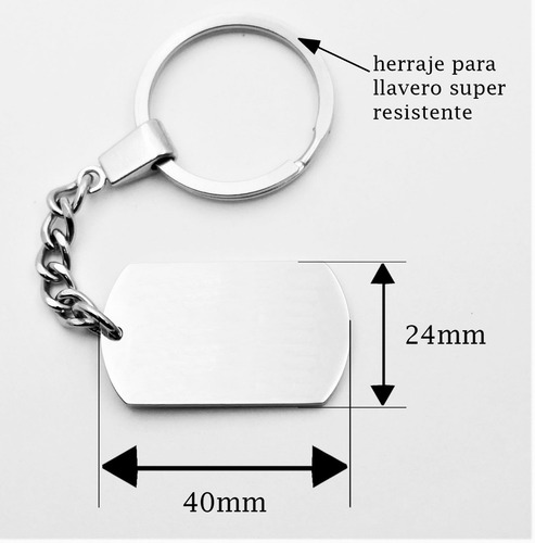 Imagen 2 de 4 de Llavero Alerta Médica Grabado Láser Personalizado 1047l