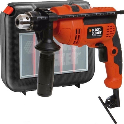 Taladro Percutor Atornillador Black Decker 13mm 650w Tm650k Color Naranja Frecuencia 50