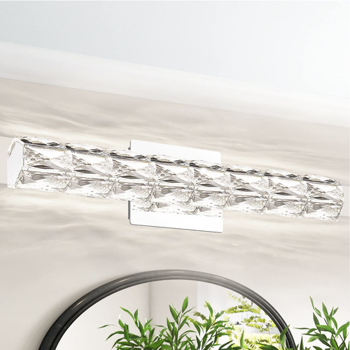 Lampara Led Baño 24.0 In Regulable Cromada Pared Cristal