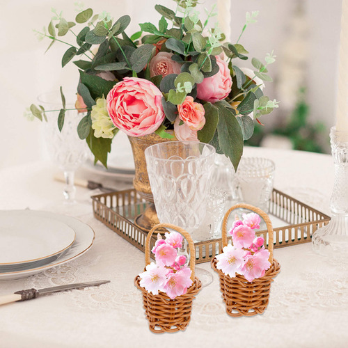 Cajas De Regalo Con Minicanasta De Flores Y Accesorios, 20 U