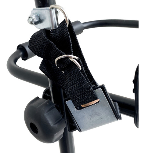 Soporte para 3 bicicletas para vehículos Sedan Hatch, SUV, color caucho, color negro