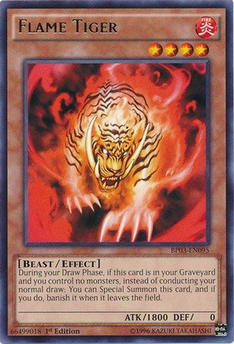 Carta De Monstruo Flame Tiger Yu-gi-oh! - 1st Edition