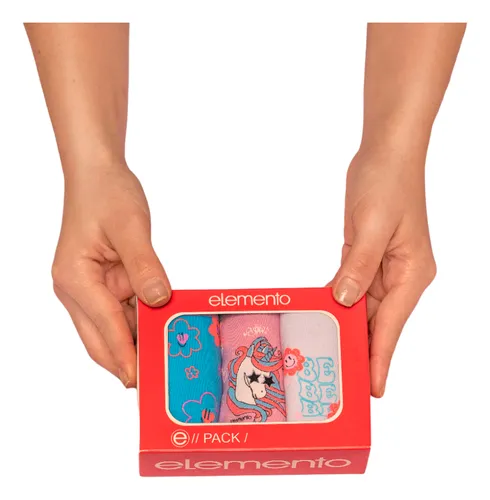 Bombachas Nena Elemento Estampada Algodon Y Lycra Pack X12