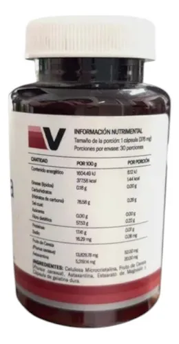 Astaxantina Vitamínica 30 Cápsulas