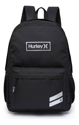 Mochila  Espaçosa Resistente Impermeável Hurley Cor Preto