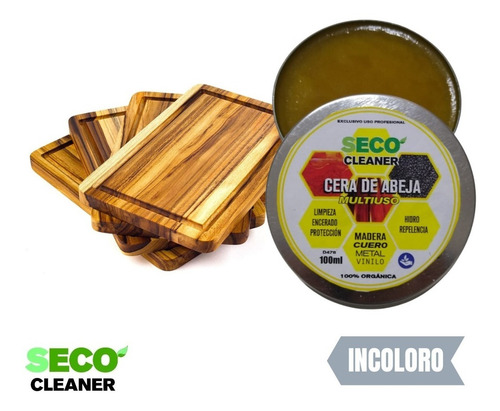 Cera De Abeja 100ml Cura Madera Cruda Tabla De Picar Mate