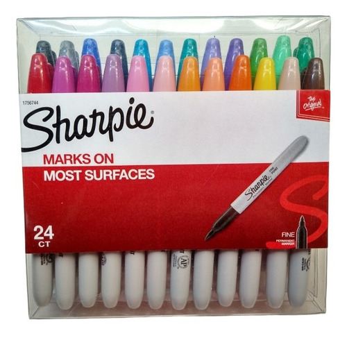 Plumones Sharpie 24 Piezas. Colores Surtidos 80´s Glam