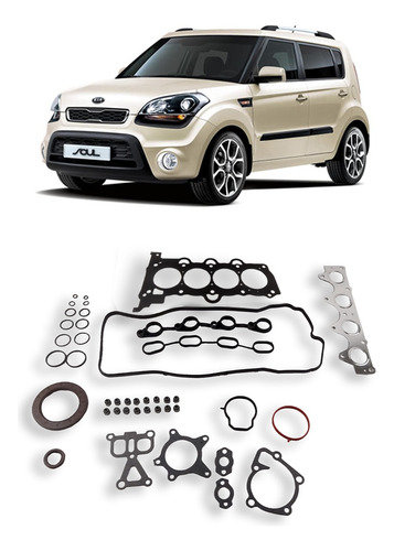 Jogo De Juntas Chapa Completo Kia Soul 1.6 16v - G4fc