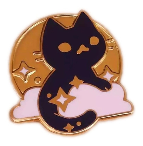 Pin Gato Cósmico Galaxia Espacial Nube Dorado Astronomía