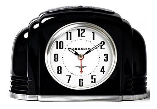 Crosley 33388b - Reloj Despertador Analógico Vintage Para Re