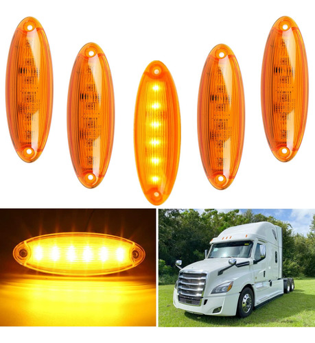 5 Luz Led Ambar Para Correr Techo 6 Superbrillante Camion