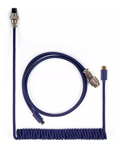 Imagen 2 de 2 de Keychron Custom Coiled Aviator Cable - Azul