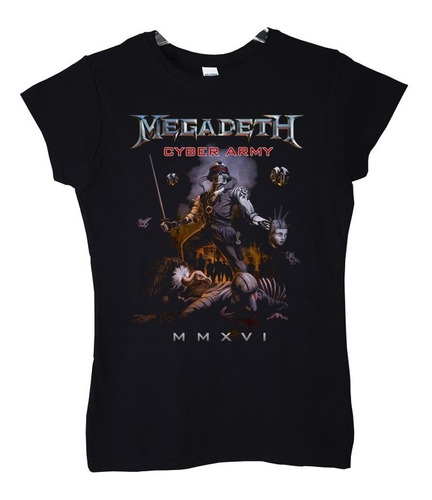 Polera Mujer Megadeth Cyber Army Metal Abominatron