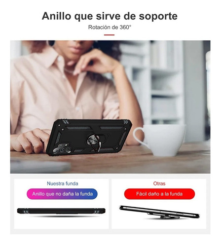 Funda Case Para Moto G31 Con Anillo Soporte Uso Rudo