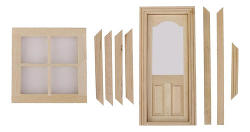 Ventana De De 4 Paneles Y Puerta Interna Con Marco Dolls