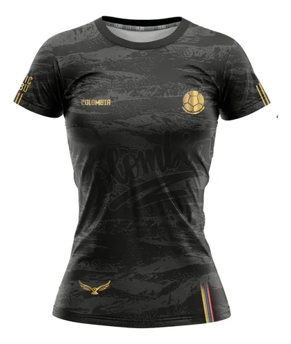 Camiseta Deportiva Dama Ref Colombia Negra