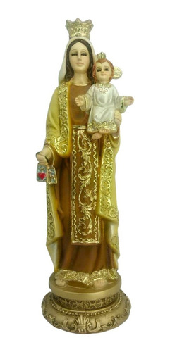 Figura De Resina Virgen Del Carmen 32 Cm