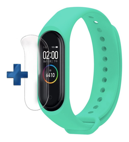 Reloj Inteligente M5 Smart Band Pulsera Fit + Hidrogel Otec Color del bisel Verde