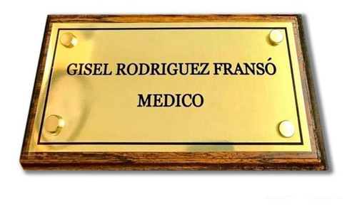 Placa Profesional De Bronce Doctor Medico Abogado