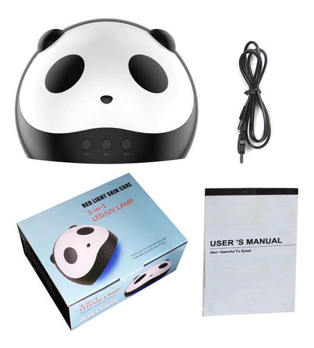 Cabina Led Secador De Uñas Panda 3 En 1 Led/uv 36 W Color Blanco