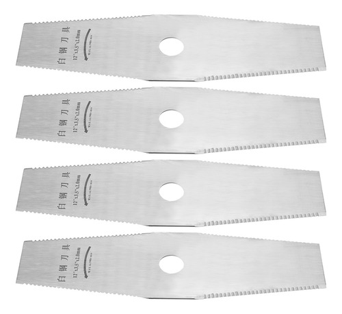 4 Cuchillas Desbrozadoras De 12 Pulgadas Con Dientes De Acer