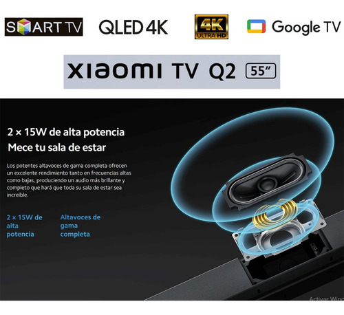 Tv Xiaomi 55 Q2 4k Qled Google Tv Bluetooth Voz, Premium