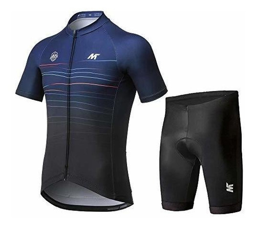 Mysenlan Men's Cycling Jersey & Shorts Set 3d Padded Short P