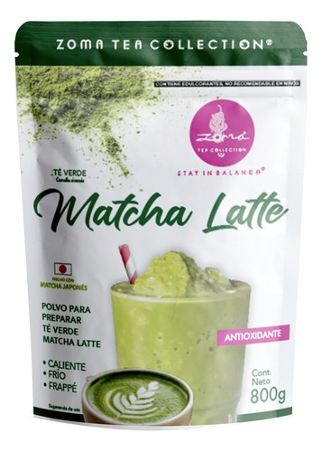 Zoma Tea Té Verde Matcha Japones Antioxidante Natural 800 Gr