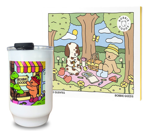 Livro De Colorir Bobbie Goods Oficial - Kit Dias Quentes + Copo Especial - Em Alta