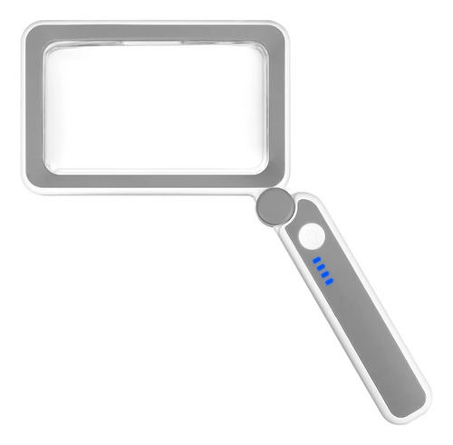 Lupa Recargable De 4x Para Lectura, Con 10 Luces Led