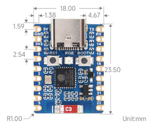 Xt Placa De Desarrollo Esp32 C6 Zero M, Wifi 6, Módulo