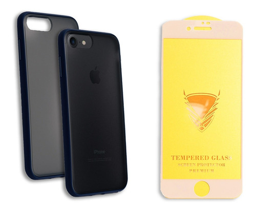 Funda Case Uso Rudo Para iPhone + Mica Protectora Premium
