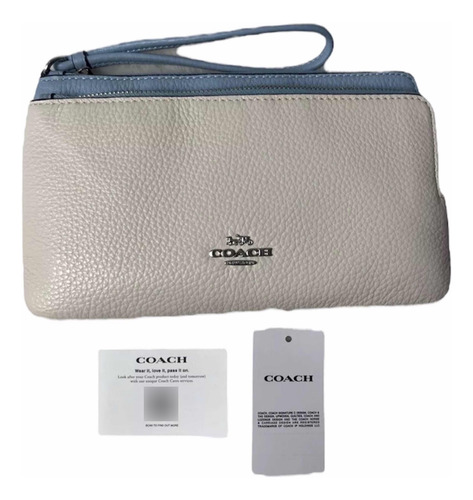 Muñequera Wristlet Coach Doble Cierre Original Y Nueva