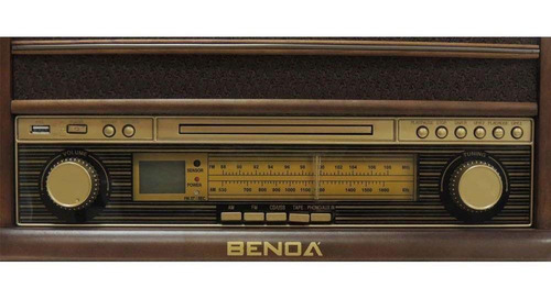 Imagem 4 de 9 de Rádio Retrô Benoá Tr-w107 Am Fm Cd Usb Toca Disco