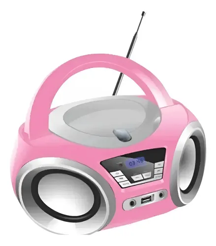 Mini System Megastar MP1842BT Rosa Com AUX IN Bluetooth CD e FM