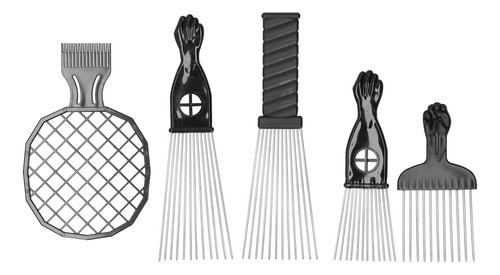 Juego De 5 Peinetas De Acero Inoxidable Afro Africano Twist