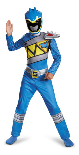 Disfraz De Power Rangers Azul Para Niños. Traje Con Licencia