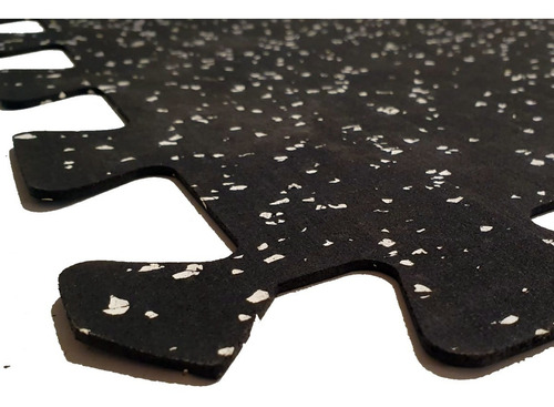 Imagen 2 de 10 de Baldosa Piso Goma Encastrable Negra Tatami 1x1 Mt 4mm Soul